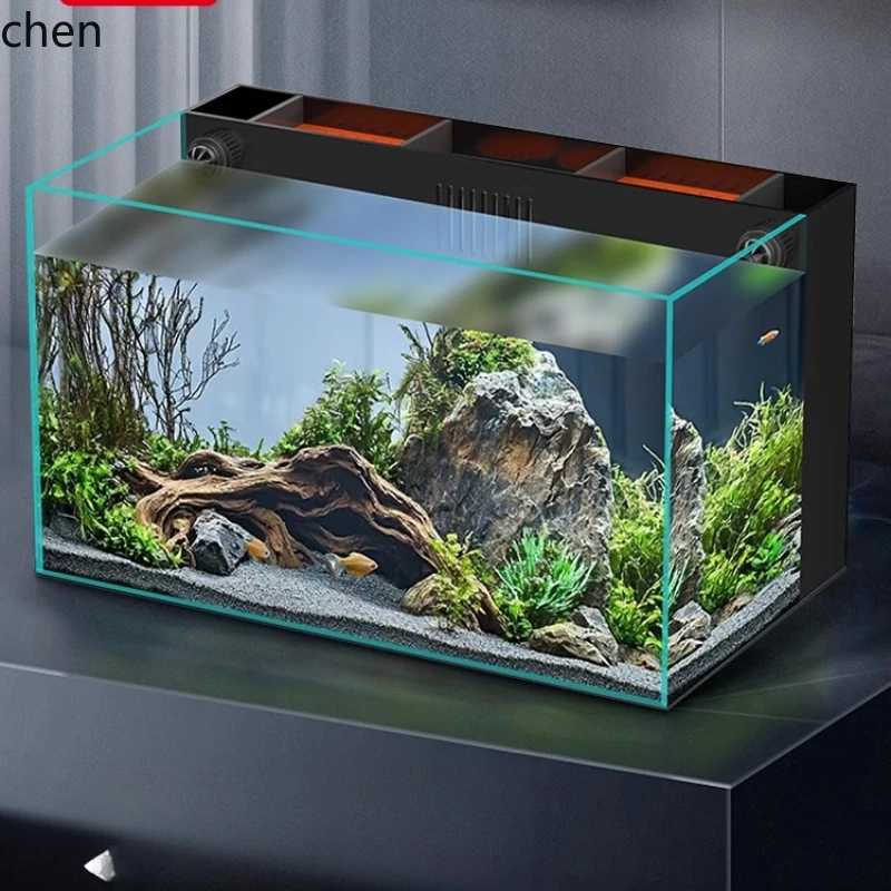 HXL fish tank living room double pump ultra-white glass back filter lazy water-free landscaping ecological goldfish tank
HXL fish tank living room double pump ultra-white glass back filter lazy water-free landscaping ecological goldfish tank