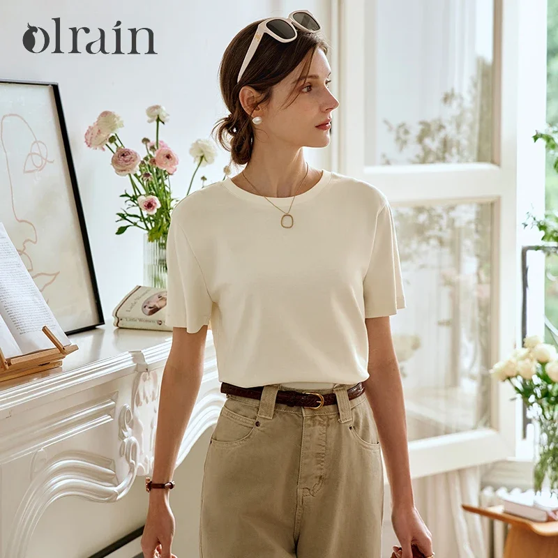 OLrain Summer Basic Tee Cotton Knitted T-shirt 2025 Summer Simple Solid Round Neck Short Sleeve Casual Pullover Top O24XT90960
OLrain Summer Basic Tee Cotton Knitted T-shirt 2025 Summer Simple Solid Round Neck Short Sleeve Casual Pullover Top O24XT90960