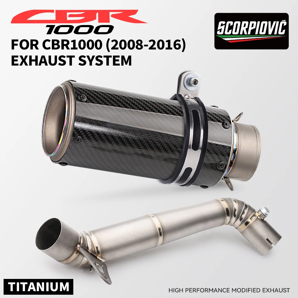 Motorcycle Titanium alloy middle link pipe for CBR1000RR 2008-2016 cbr1000rr cbr1000rr slip on 60mm muffler
Motorcycle Titanium alloy middle link pipe for CBR1000RR 2008-2016 cbr1000rr cbr1000rr slip on 60mm muffler