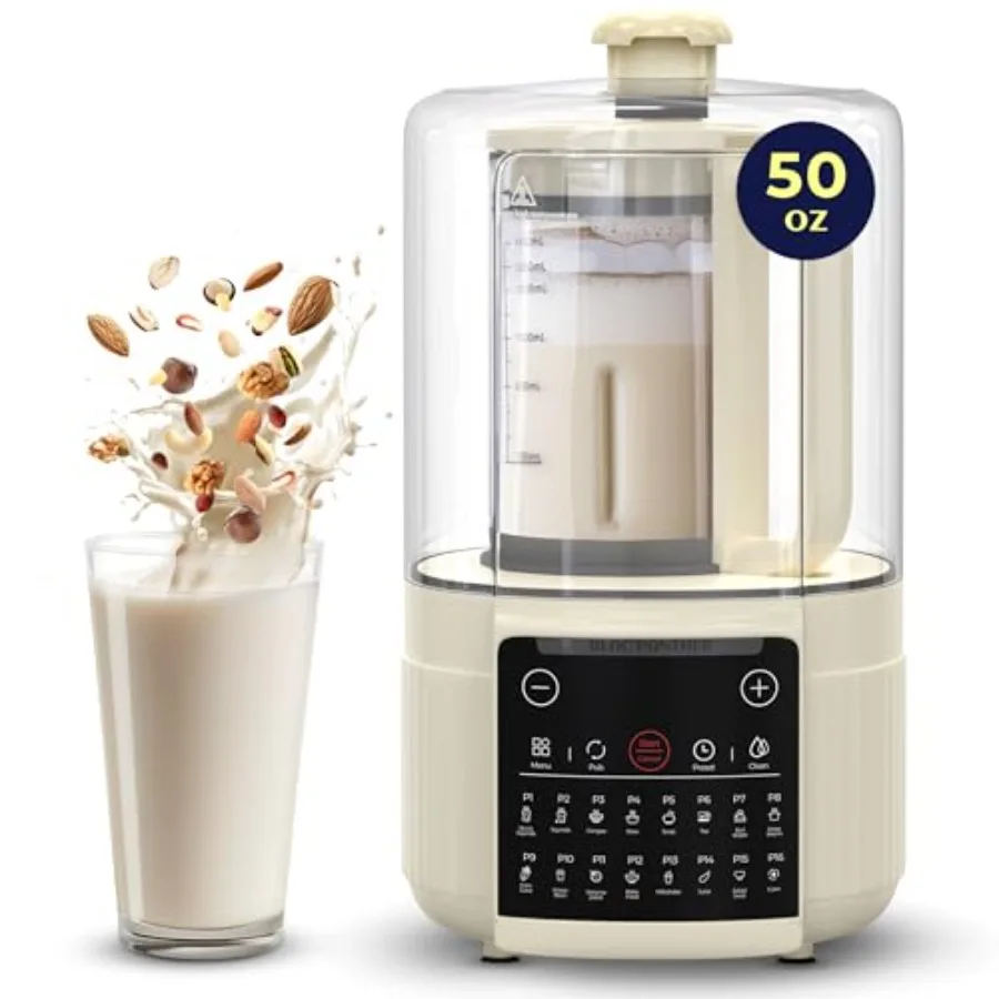 Блендер 16 в 1, машина для приготовления молока с орехами, 50 унций для соевого/овсяного молока, напитков на растительной основе, смузи-супа с 8 высокоскоростными лезвиями, сверхтихая работа
Блендер 16 в 1, машина для приготовления молока с орехами, 50 унций для соевого/овсяного молока, напитков на растительной основе, смузи-супа с 8 высокоскоростными лезвиями, сверхтихая работа