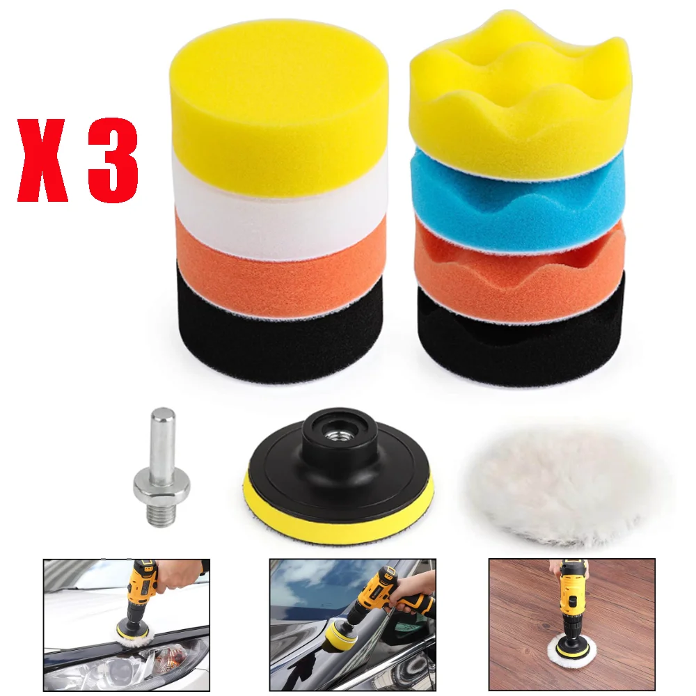 25Pcs Foam Pad Buffer Car Polishing Pads Polishing Sponge Pads Kit for Drill Sponge Buffer Waxing Scratch Repair for Auto Set
25Pcs Foam Pad Buffer Car Polishing Pads Polishing Sponge Pads Kit for Drill Sponge Buffer Waxing Scratch Repair for Auto Set