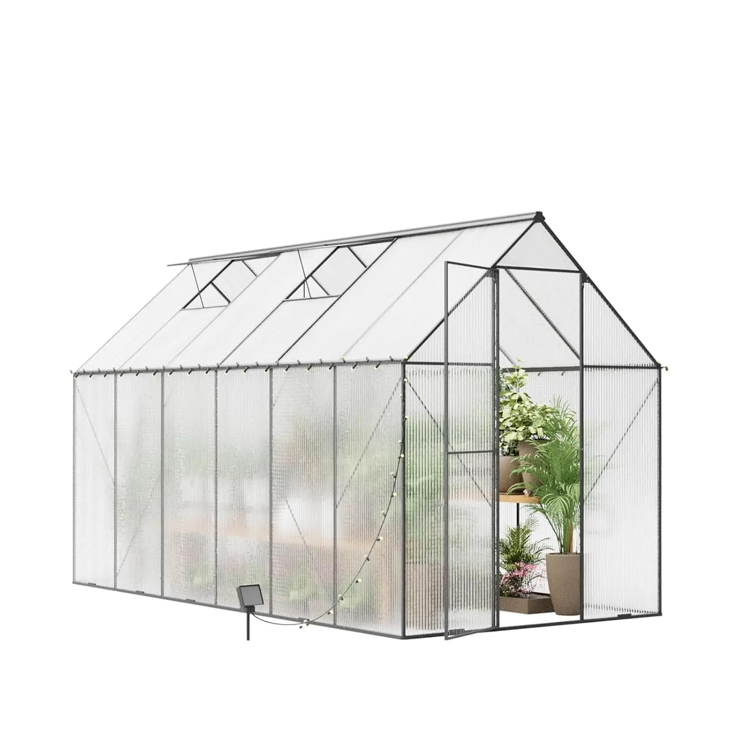 Greenhouse for Outdoor, Heavy Duty Polycarbonate Greenhouse, Walk in Greenhouses for Outdoors Garden Backyard with, Customized
Greenhouse for Outdoor, Heavy Duty Polycarbonate Greenhouse, Walk in Greenhouses for Outdoors Garden Backyard with, Customized