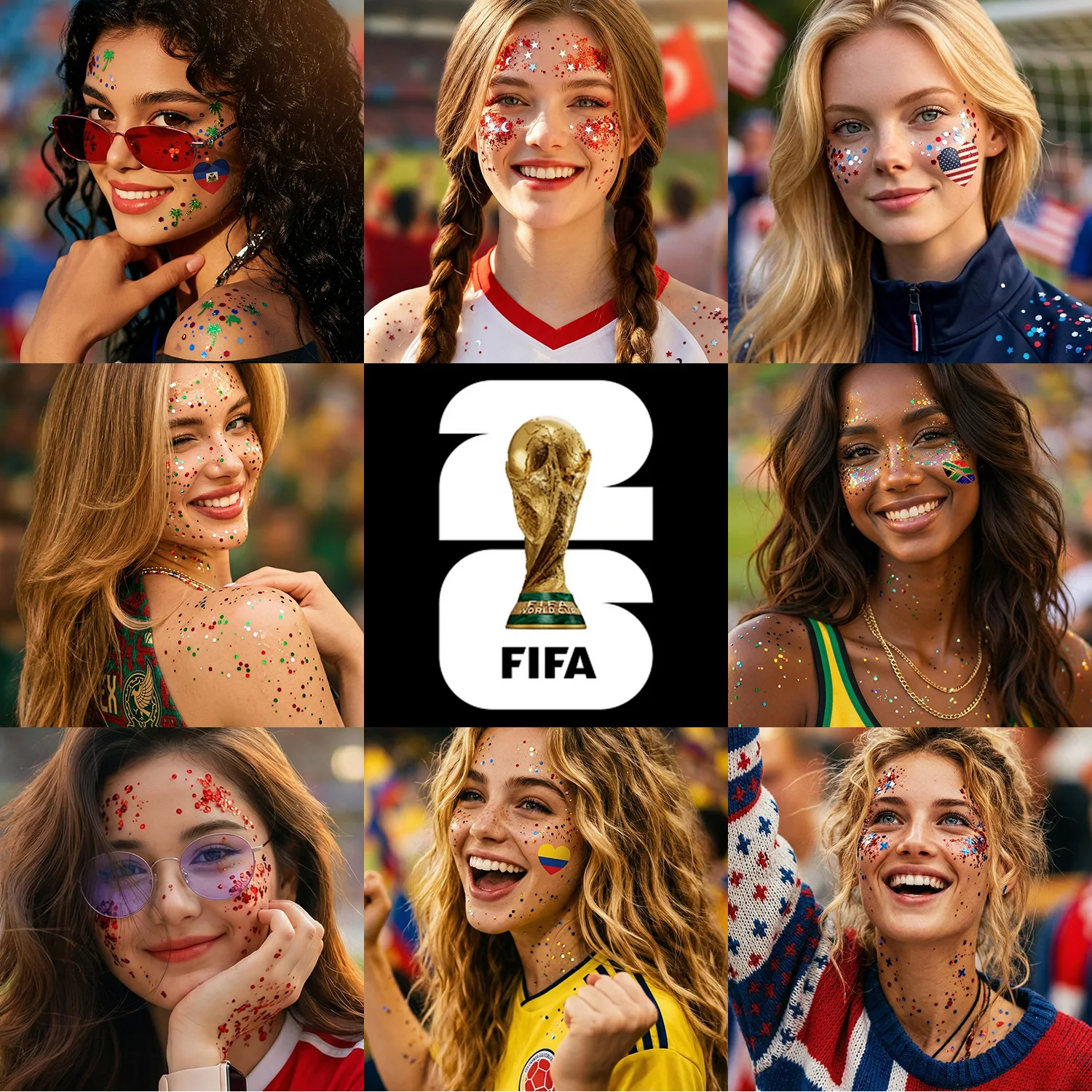 2026 Soccer Fan Body Glitter Stick – High Shine Sparkle for Hair & Face, Patriotic Red White Blue,Soccer Game Day Party Decorate
2026 Soccer Fan Body Glitter Stick – High Shine Sparkle for Hair & Face, Patriotic Red White Blue,Soccer Game Day Party Decorate