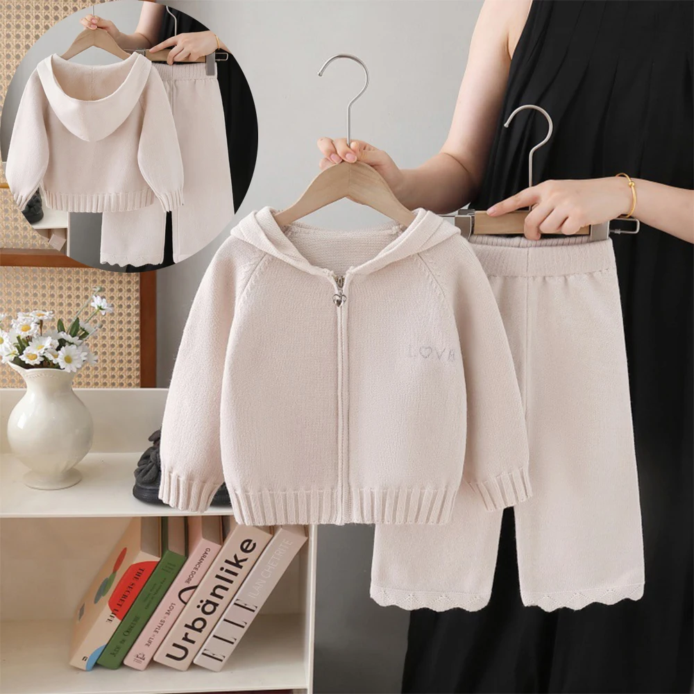 2PCS Top and Pants Set Autumn Spring Knit Hooded Set for Kids Long Sleeve Zipper Sweater 1-6Y Children Clothes Casual Solid Colo
2PCS Top and Pants Set Autumn Spring Knit Hooded Set for Kids Long Sleeve Zipper Sweater 1-6Y Children Clothes Casual Solid Colo