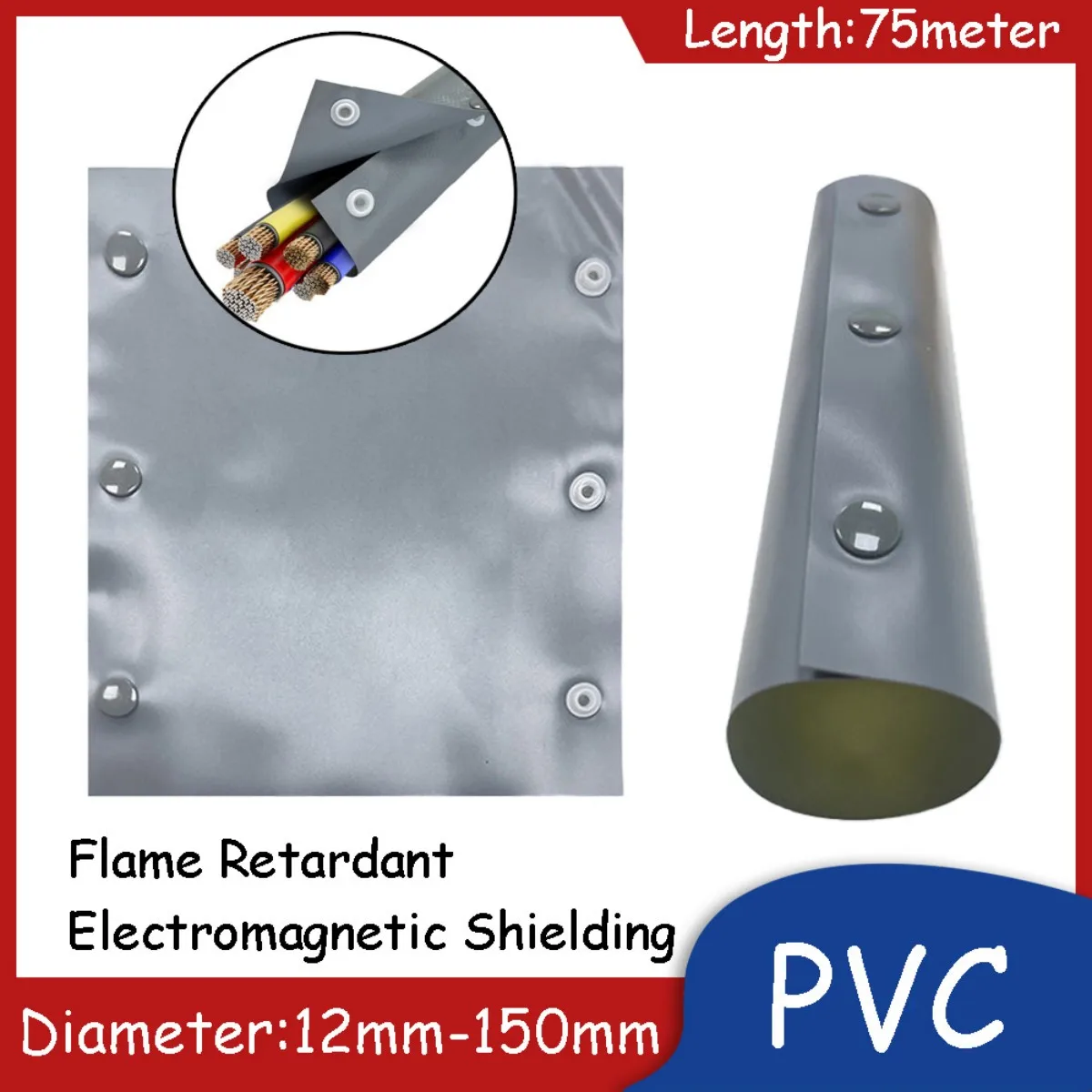 Cable Management Organizer Electromagnetic Shielding Wire Cover Hider Flame-Retardant PVC Sleeves 12mm-150mm Diameter
Cable Management Organizer Electromagnetic Shielding Wire Cover Hider Flame-Retardant PVC Sleeves 12mm-150mm Diameter