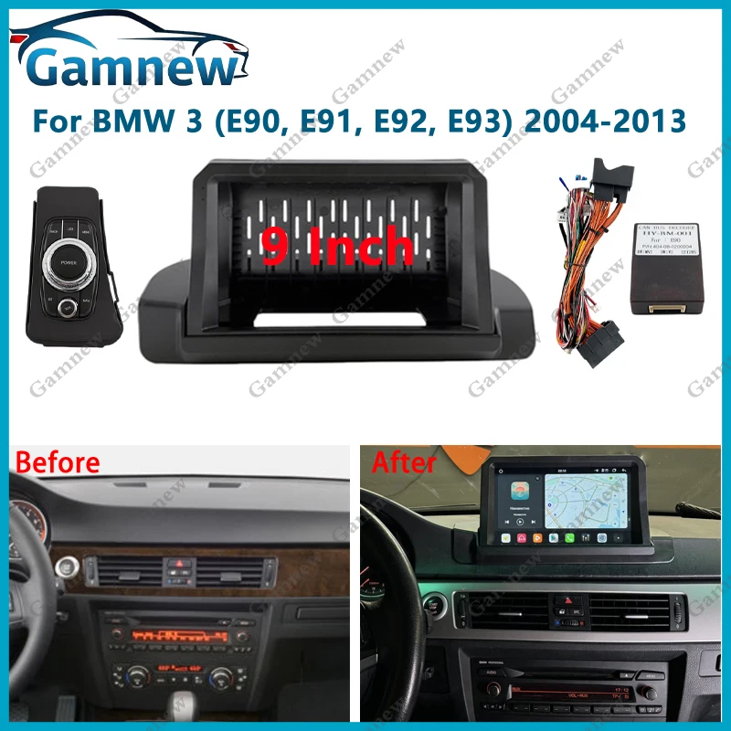 9-дюймовый автомобильный каркасный адаптер для фасции Android, комплект панели приборной панели для BMW 3 (E90 E91 E92 E93) 2004-2013 гг.
9-дюймовый автомобильный каркасный адаптер для фасции Android, комплект панели приборной панели для BMW 3 (E90 E91 E92 E93) 2004-2013 гг.