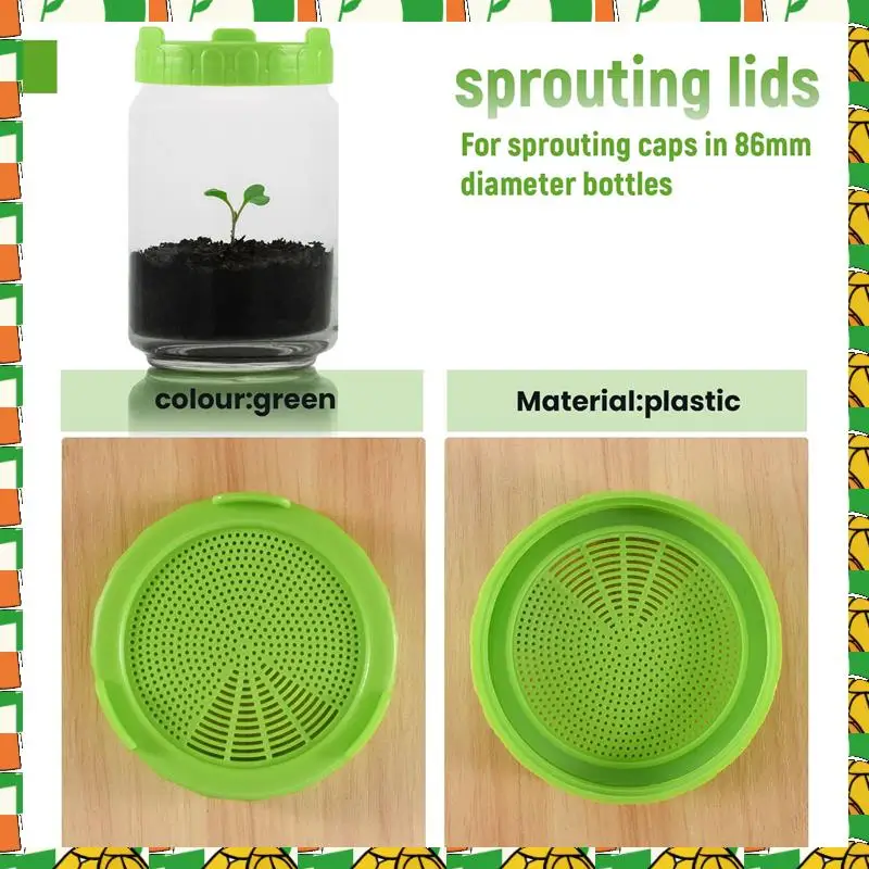 Professional Tool 6 Pack Sprouting Jar Strainer Lids - Wide Mouth Jar Screen Sprouting Kit Lids - For Growing Bean, Broccoli
Professional Tool 6 Pack Sprouting Jar Strainer Lids - Wide Mouth Jar Screen Sprouting Kit Lids - For Growing Bean, Broccoli