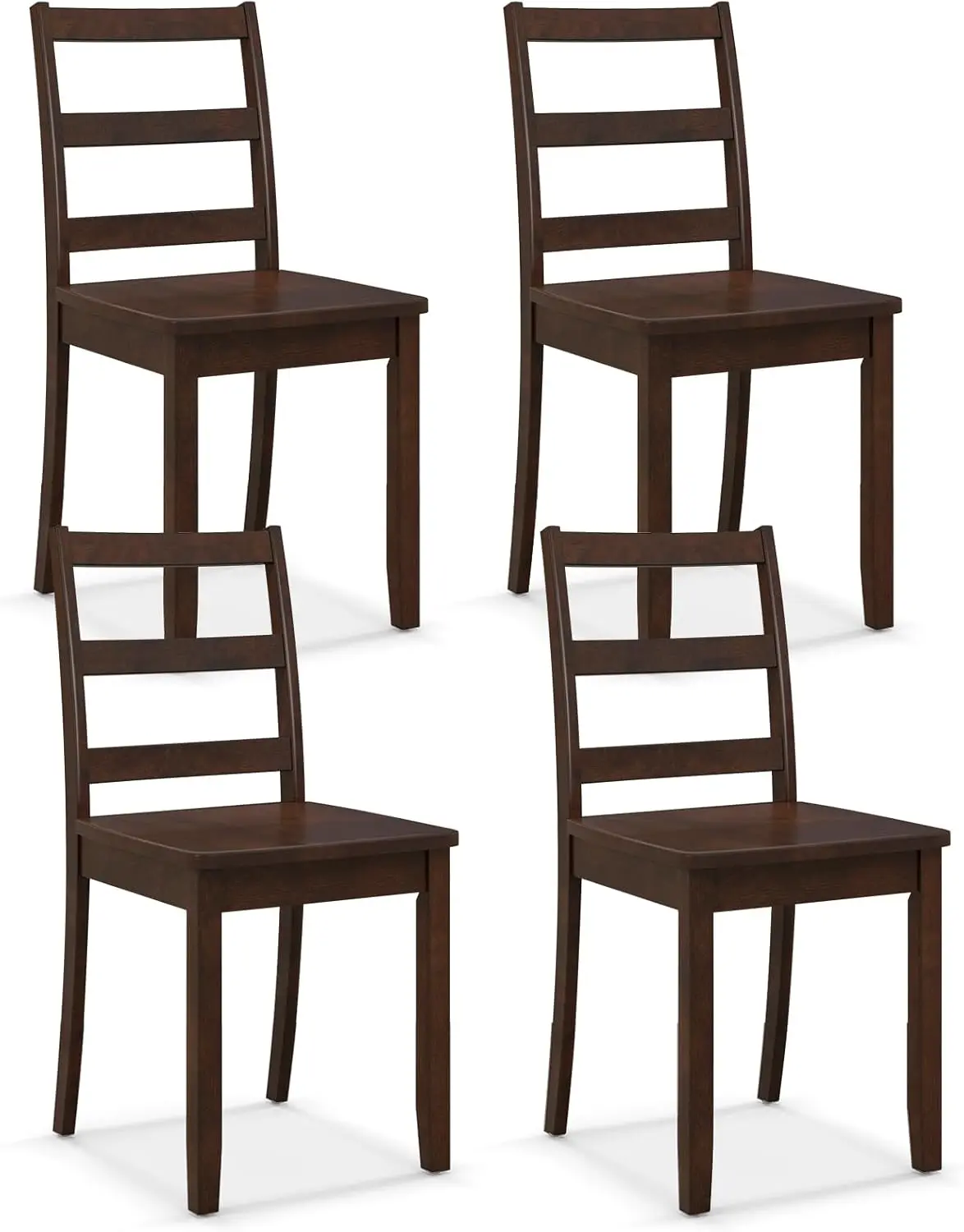 Wood Dining Chairs Set of 4 Walnut- Wooden Armless Kitchen Chairs with Solid Rubber Wood Legs, Non-Slip Foot Pads, Max Load 400
Wood Dining Chairs Set of 4 Walnut- Wooden Armless Kitchen Chairs with Solid Rubber Wood Legs, Non-Slip Foot Pads, Max Load 400