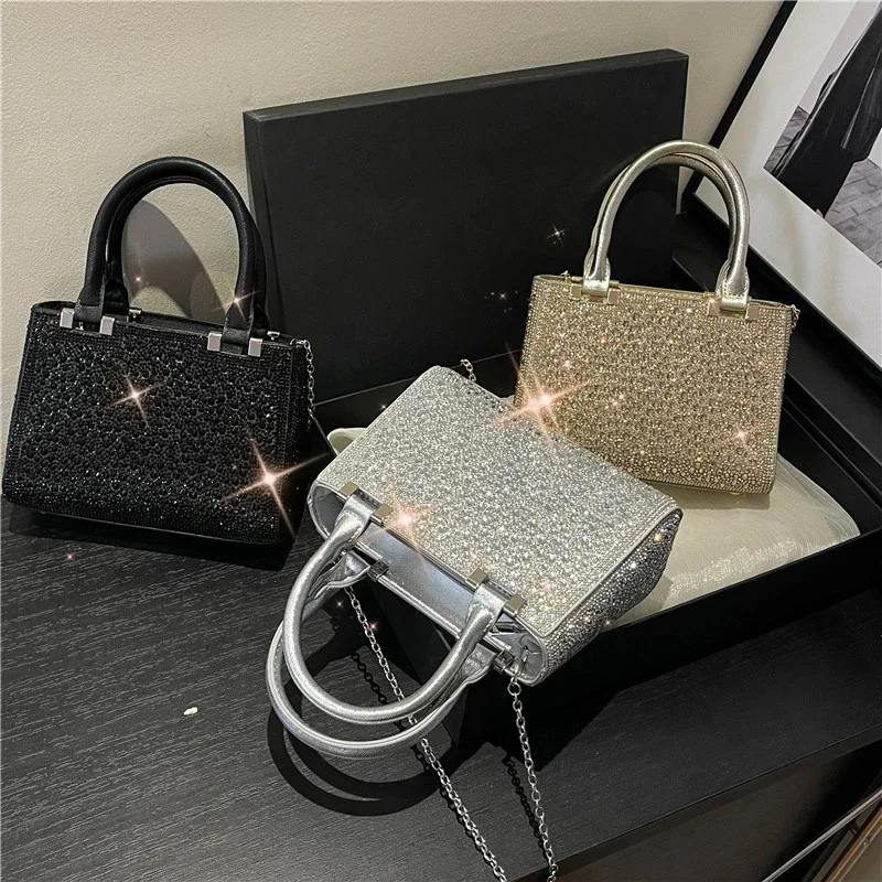 Small Handbag Luxury Diamond Studded Shoudler Bags For Women 2025 Crossbody Bag Classic PU Handle Purse Bolsa Tote Bag
Small Handbag Luxury Diamond Studded Shoudler Bags For Women 2025 Crossbody Bag Classic PU Handle Purse Bolsa Tote Bag