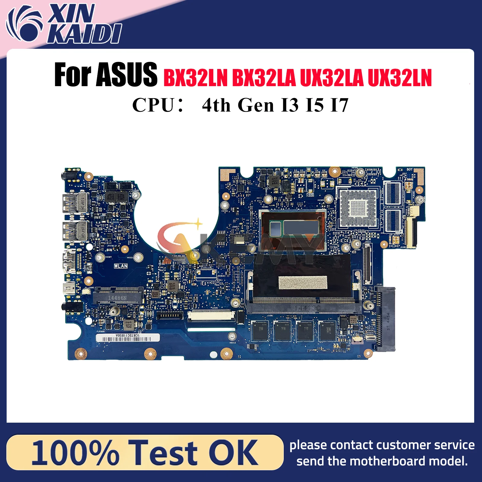 UX32LA Laptop Motherboard For ASUS ZenBook UX32LN UX32L UX32LA BX32LN BX32LA Notebook Mainboard With I3 I5 I7 CPU 100% tests OK
UX32LA Laptop Motherboard For ASUS ZenBook UX32LN UX32L UX32LA BX32LN BX32LA Notebook Mainboard With I3 I5 I7 CPU 100% tests OK