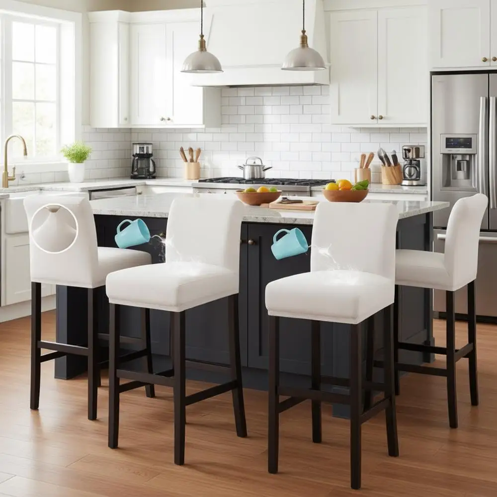 100% Waterproof Bar Stool Cover Stretch Counter Stool Pub Chair Slipcover Dining Room Removable Seat Thick Solid Fabric Set of 4
100% Waterproof Bar Stool Cover Stretch Counter Stool Pub Chair Slipcover Dining Room Removable Seat Thick Solid Fabric Set of 4