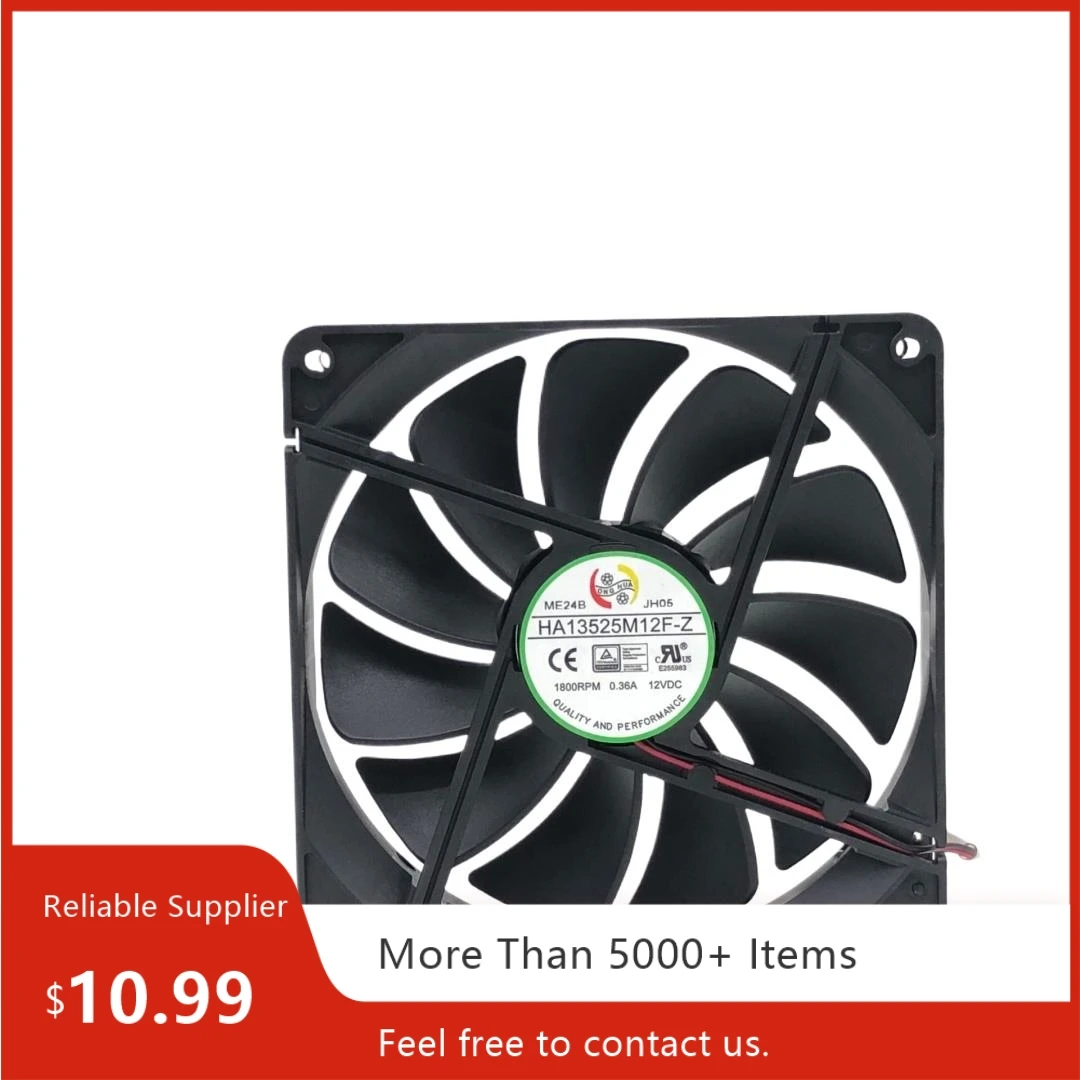 HA13525H12F-Z 135mm X 25mm Fan: 12V, 0.5A, High Airflow, Silent PC/Power Supply Cooling
HA13525H12F-Z 135mm X 25mm Fan: 12V, 0.5A, High Airflow, Silent PC/Power Supply Cooling