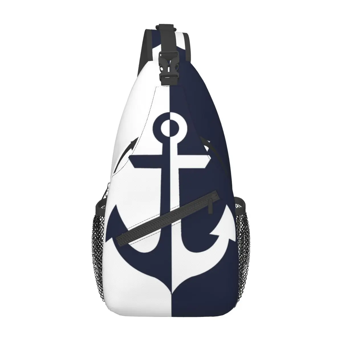 White And Navy Blue Anchor Sling Bags Chest Crossbody Shoulder Sling Backpack Hiking Travel Daypacks Nautical Casual Satchel
White And Navy Blue Anchor Sling Bags Chest Crossbody Shoulder Sling Backpack Hiking Travel Daypacks Nautical Casual Satchel