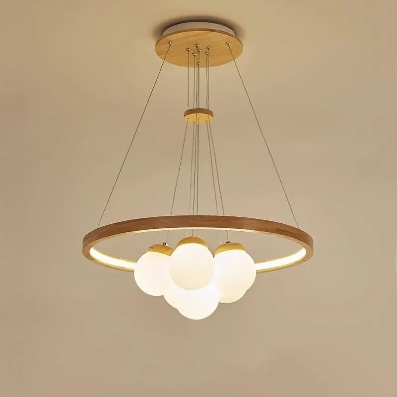 Modern Wood Material Glass Ball Chandelier for Dining Living Room Bedroom Staircase Home Decoration Design Hanging Lighting
Modern Wood Material Glass Ball Chandelier for Dining Living Room Bedroom Staircase Home Decoration Design Hanging Lighting