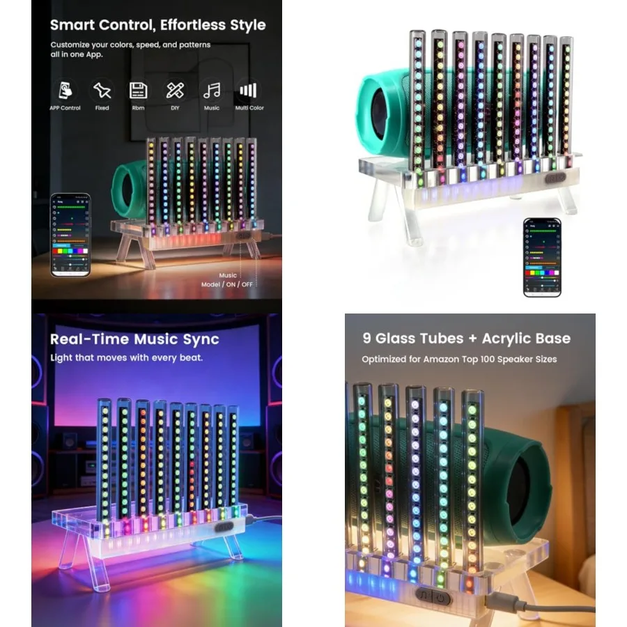Sound Reactive Ambient Light, Smart App-Controlled Music Rhythm Lamp with Custom Modes, Designed for Portable Speaker Setup for
Sound Reactive Ambient Light, Smart App-Controlled Music Rhythm Lamp with Custom Modes, Designed for Portable Speaker Setup for