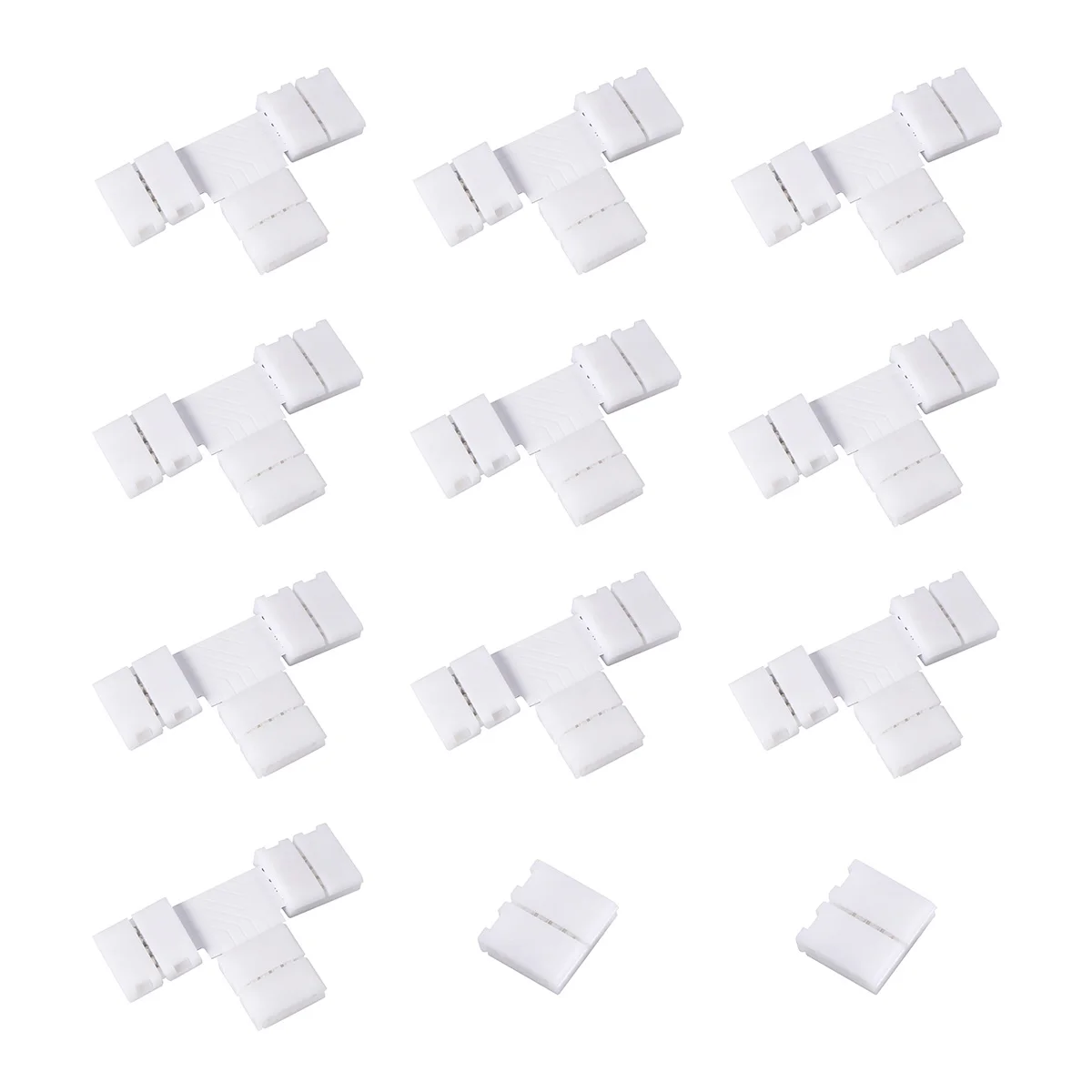 10 Pcs T-shaped Corner Light Strip Connector Solderless Install High Temperature Compatible LED Tape DIY Project
10 Pcs T-shaped Corner Light Strip Connector Solderless Install High Temperature Compatible LED Tape DIY Project