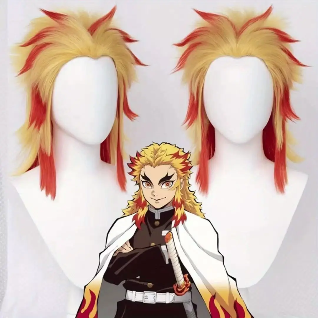 Rengoku Kyoujurou Cosplay Wig Heat Resistant Synthetic Hair Yellow Red Ombre Wigs And Wig Cap For Halloween Role Play Accessory
Rengoku Kyoujurou Cosplay Wig Heat Resistant Synthetic Hair Yellow Red Ombre Wigs And Wig Cap For Halloween Role Play Accessory