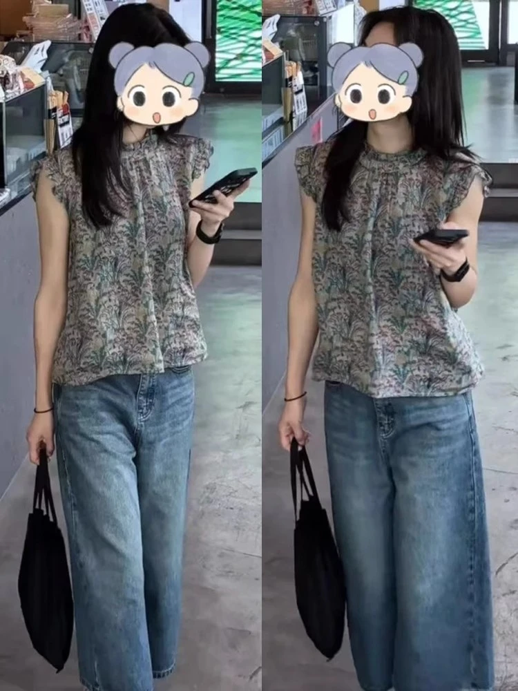 Sli Casual Floral Two-Piece Set ort Jeans Spring Summer Faion Trendy Streetwear Floral Print Ele Quali
Sli Casual Floral Two-Piece Set ort Jeans Spring Summer Faion Trendy Streetwear Floral Print Ele Quali