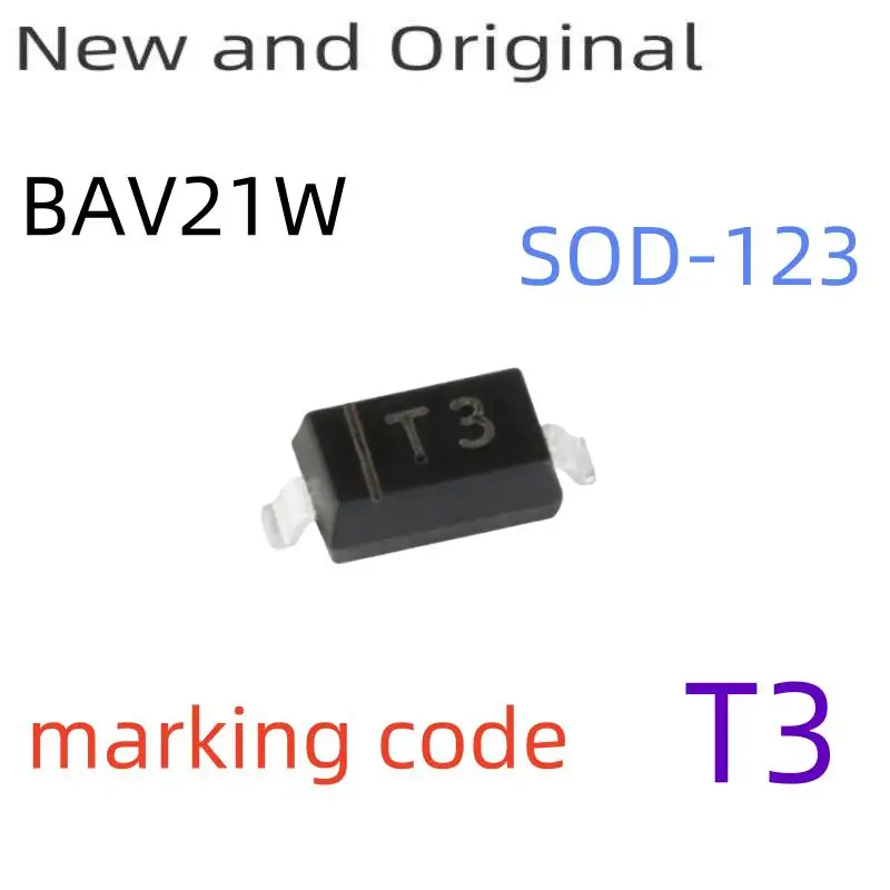 BAV21W SOD123 250V 400mA Small Signal Switching Diodes High Voltage marking code T3
BAV21W SOD123 250V 400mA Small Signal Switching Diodes High Voltage marking code T3