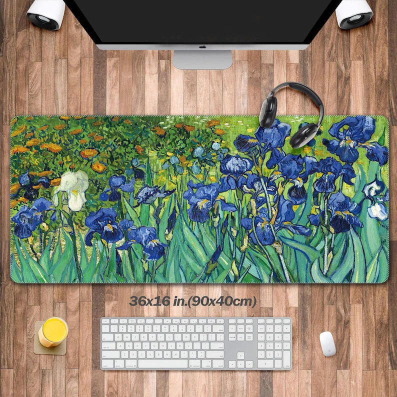 Iris Table Mat, Van Gogh Painting XXL Full Table Mouse Pad, Table Decoration and Keyboard, Laptop Pad Perfect Gift for Friends
Iris Table Mat, Van Gogh Painting XXL Full Table Mouse Pad, Table Decoration and Keyboard, Laptop Pad Perfect Gift for Friends
