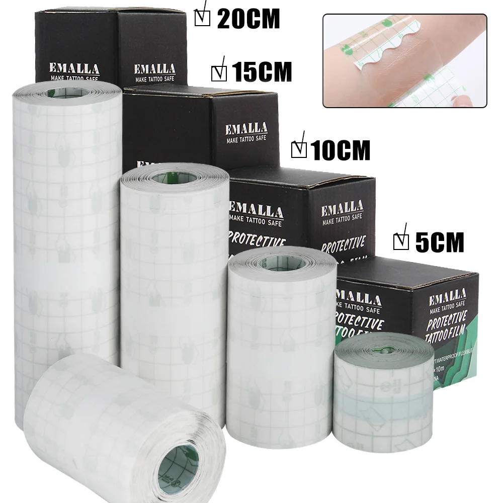 EMALLA 10m Waterproof Tattoo Film Aftercare Protective Skin Healing Tattoo Adhesive Bandages Repair Tattoo Accessories PU Supply
EMALLA 10m Waterproof Tattoo Film Aftercare Protective Skin Healing Tattoo Adhesive Bandages Repair Tattoo Accessories PU Supply