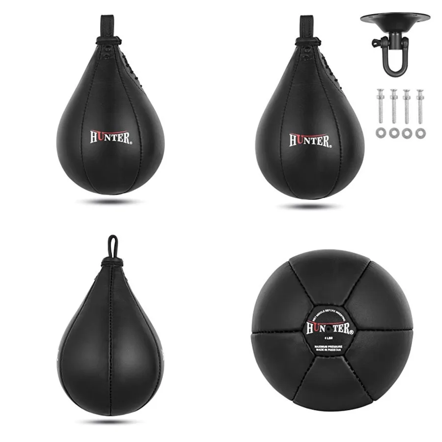 Leather Speed Bag for Boxing, Premium Cowhide Punching Speed Bag with Swivel, Lightweight Bladder for Fast Rebounds Reflex Trai
Leather Speed Bag for Boxing, Premium Cowhide Punching Speed Bag with Swivel, Lightweight Bladder for Fast Rebounds Reflex Trai