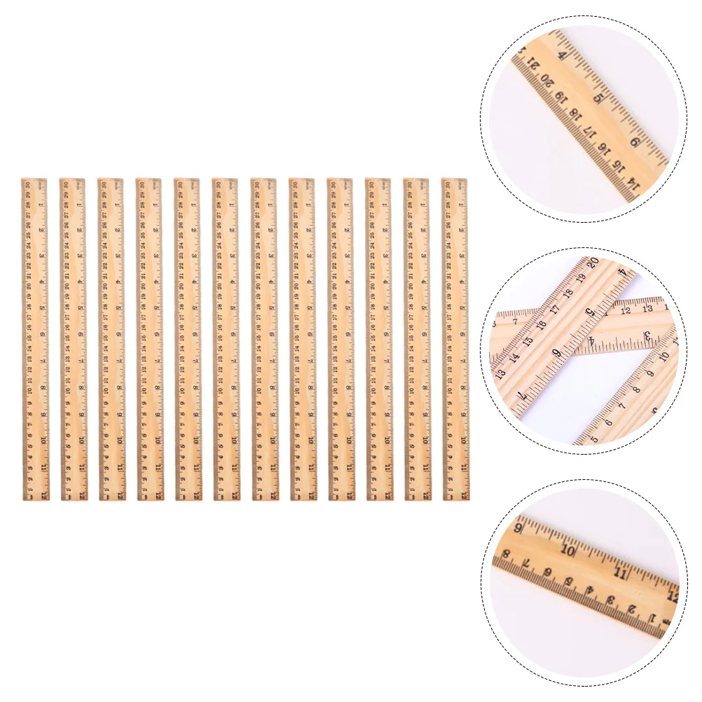 12pcs 30cm Wooden Ruler Stationery Double Scale Straight Ruler for Students Classroom Office Home Use Clear Scale Engraved Easy
12pcs 30cm Wooden Ruler Stationery Double Scale Straight Ruler for Students Classroom Office Home Use Clear Scale Engraved Easy