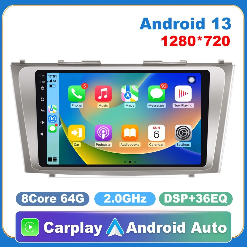 9 INCH Android 13 Car Radio Auto Multimedia For Toyota Camry 2006-2009 2010 2011 wireless Carplay 4G 2din GPS Autoradio BT
9 INCH Android 13 Car Radio Auto Multimedia For Toyota Camry 2006-2009 2010 2011 wireless Carplay 4G 2din GPS Autoradio BT