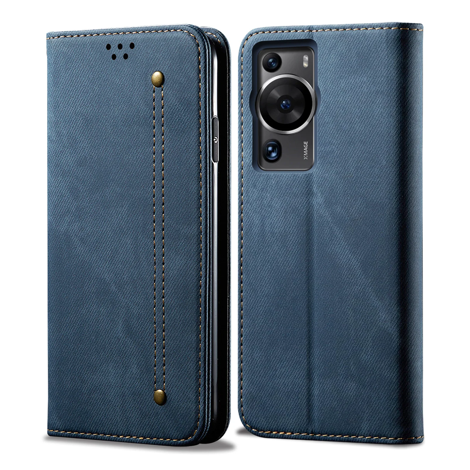 Flip denim leather card slot wallet Back Cover For Huawei P50 Pro Magnetic closed Shockproof Phone Case For Huawei P60 Pro
Flip denim leather card slot wallet Back Cover For Huawei P50 Pro Magnetic closed Shockproof Phone Case For Huawei P60 Pro