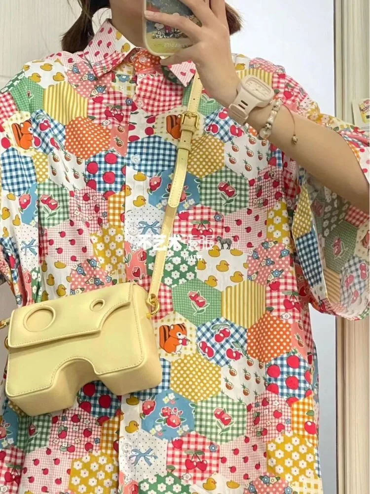 Harajuku Vintage Y2K Casual Women's Shirt Fashion Aesthetic Gothic Cartoon Print Shirts Female Cute Girls Kawaii Tops Streetwear
Harajuku Vintage Y2K Casual Women's Shirt Fashion Aesthetic Gothic Cartoon Print Shirts Female Cute Girls Kawaii Tops Streetwear