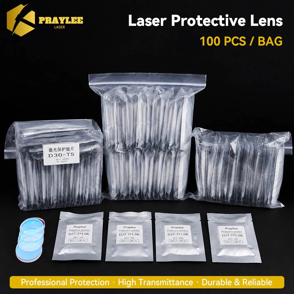 100PCS Laser Protective Lens 27.9x4.1 30x5 AR Coating Fused Silica Lens for Raytools BOCHU Bodor Hans Laser Cutting Head
100PCS Laser Protective Lens 27.9x4.1 30x5 AR Coating Fused Silica Lens for Raytools BOCHU Bodor Hans Laser Cutting Head