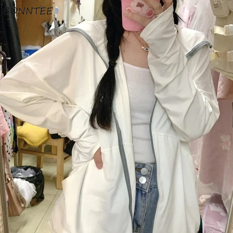 Basic Jackets Women Solid Zipper Pockets Sun Protection All-match Thin Summer Hooded Casual Korean Style Daily Fashion Hot Sale
Basic Jackets Women Solid Zipper Pockets Sun Protection All-match Thin Summer Hooded Casual Korean Style Daily Fashion Hot Sale