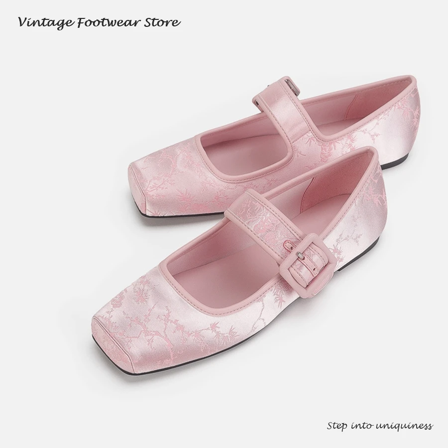 Vintage Embroider Shallow Ballet Shoes for Women Comfortable Square Toe Flats Shoes Spring Autumn Buckle Strap Casual Shoes
Vintage Embroider Shallow Ballet Shoes for Women Comfortable Square Toe Flats Shoes Spring Autumn Buckle Strap Casual Shoes