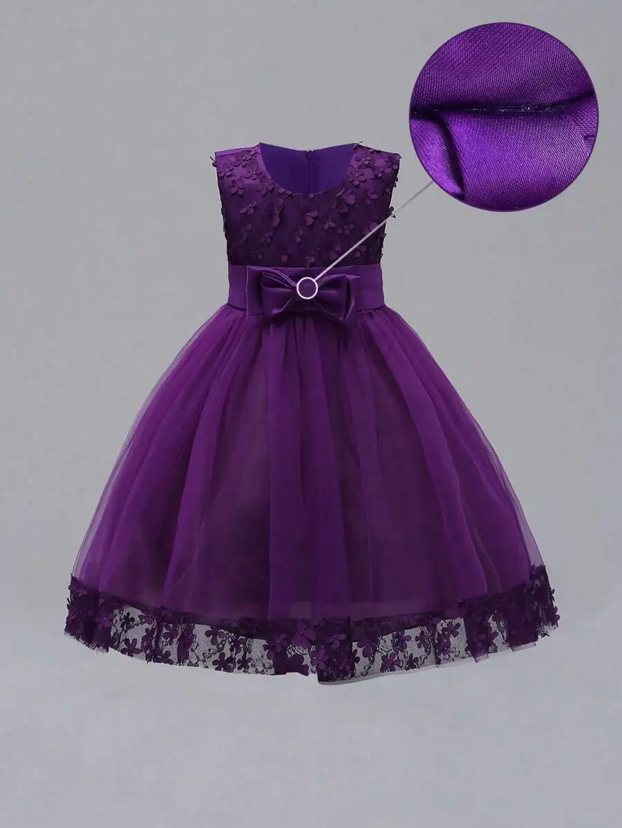 Purple Sleeveless Evening Dress With 3D Flowers And Bow Decor
Purple Sleeveless Evening Dress With 3D Flowers And Bow Decor