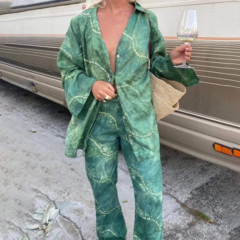 Y2K INS Clothes Long Sleeve Button Shirt Top Loose Pants Outfits Tracksuit Spring Autumn Two Piece Pants Set for Women 2023
Y2K INS Clothes Long Sleeve Button Shirt Top Loose Pants Outfits Tracksuit Spring Autumn Two Piece Pants Set for Women 2023