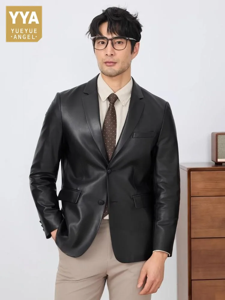 Autumn Business Men Work Slim Fit Single Breasted Cowhide Genuine Leather Jacket Luxury Office Suit Coat Winter Warm Down Jacket
Autumn Business Men Work Slim Fit Single Breasted Cowhide Genuine Leather Jacket Luxury Office Suit Coat Winter Warm Down Jacket