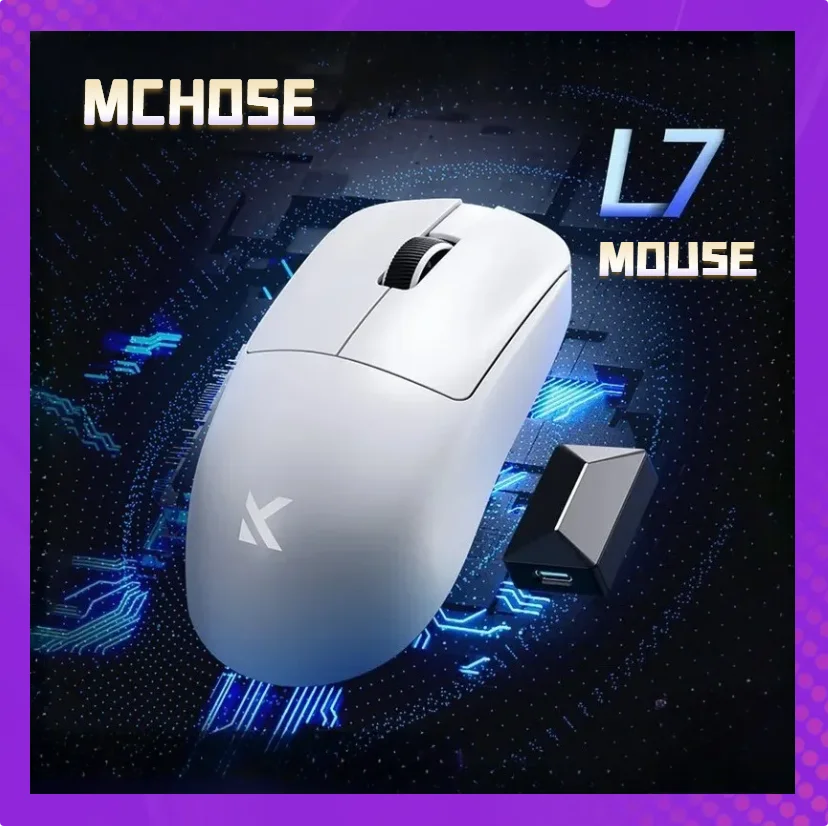 MCHOSE L7 Pro L7 Ultra Беспроводная мышь 3 режима Bluetooth PAW3395 8 кГц Индивидуальная легкая игровая мышь для ноутбука, геймера, ПК
MCHOSE L7 Pro L7 Ultra Беспроводная мышь 3 режима Bluetooth PAW3395 8 кГц Индивидуальная легкая игровая мышь для ноутбука, геймера, ПК