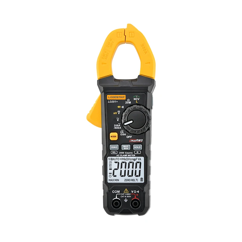LODESTAR Digital Clamp Meter Clamp Multimeter High Precision AC & DC Universal Meter True RMS LD201+ AC600A/NCV/Resistance
LODESTAR Digital Clamp Meter Clamp Multimeter High Precision AC & DC Universal Meter True RMS LD201+ AC600A/NCV/Resistance