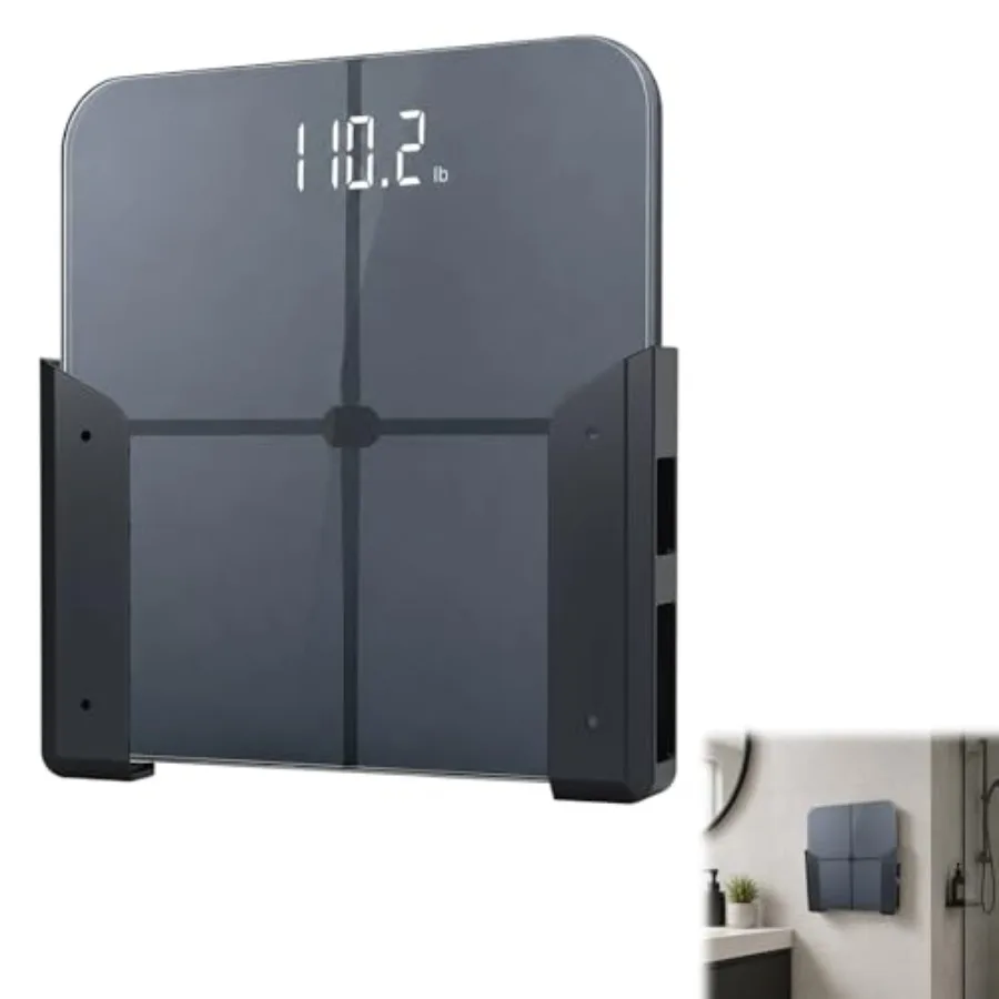 Scale Holder for Bathroom Wall Wall Mount Bathroom Scale Holder with Adhesive and Screws, Anti-Slip, Space Saving Scale Accesso
Scale Holder for Bathroom Wall Wall Mount Bathroom Scale Holder with Adhesive and Screws, Anti-Slip, Space Saving Scale Accesso