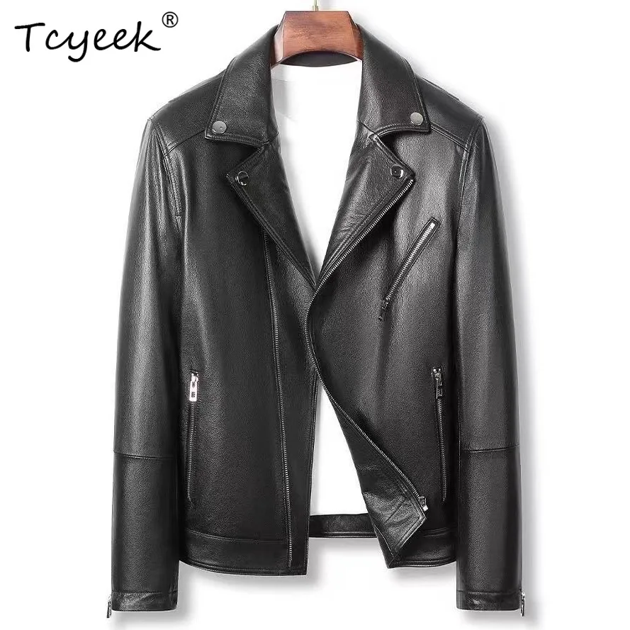 Tcyeek Top Layer Cowhide Real Leather Jacket Men Clothing Autumn Mens Coats Motocycle Coat Trendy Suit Collar Jaqueta De Couro
Tcyeek Top Layer Cowhide Real Leather Jacket Men Clothing Autumn Mens Coats Motocycle Coat Trendy Suit Collar Jaqueta De Couro
