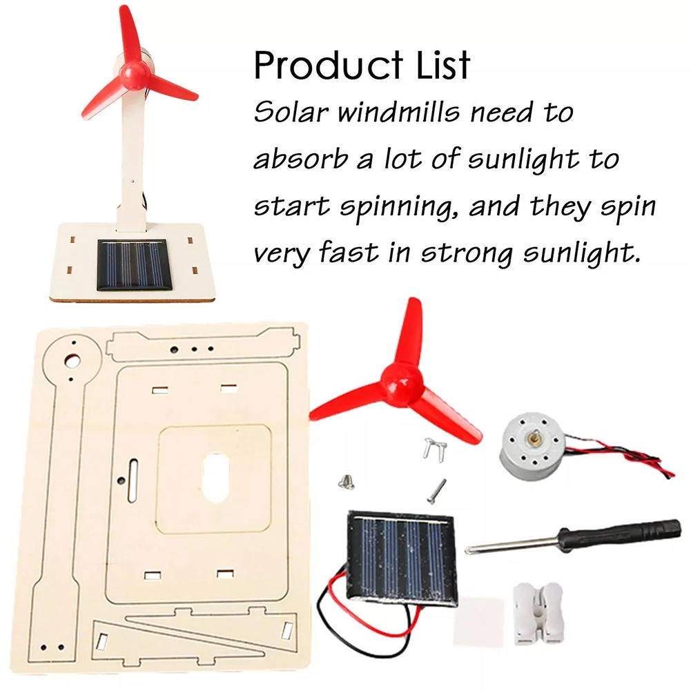 DIY Solar Windmill Toy Kit Mini Solar Energy Wind Mill Toy Kids Children Science Teaching Tool Home Gifts
DIY Solar Windmill Toy Kit Mini Solar Energy Wind Mill Toy Kids Children Science Teaching Tool Home Gifts