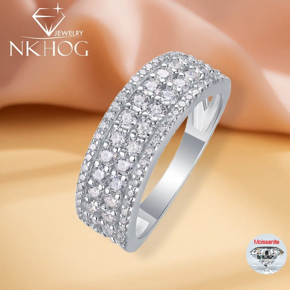 NKHOG Full Moissanite Rings For Women Men 925 Sterling Silver Luxury Eternity Diamond Band 18K Plated Fine Jewelry GRA Certified
NKHOG Full Moissanite Rings For Women Men 925 Sterling Silver Luxury Eternity Diamond Band 18K Plated Fine Jewelry GRA Certified