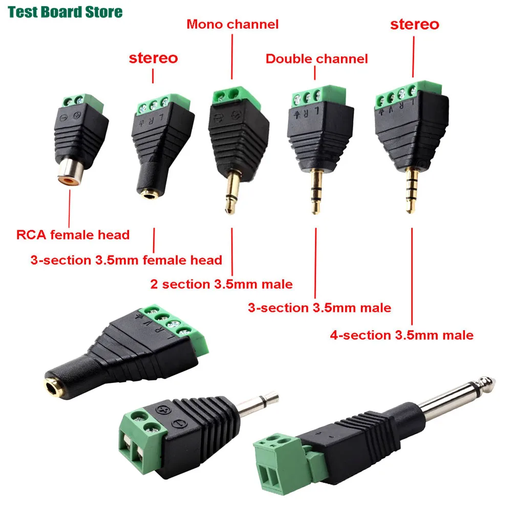 1PCS 3.5mm jack 6.3mm connector stereo adapter 3.5mm RCA audio mono channel plug to screw terminal audio mono channel plug
1PCS 3.5mm jack 6.3mm connector stereo adapter 3.5mm RCA audio mono channel plug to screw terminal audio mono channel plug