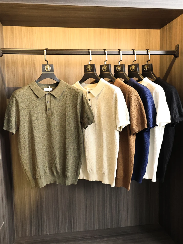 Elegant Natural Pleats Italian Luxury Summer Wash Cotton Skin-friendly Breathable Shirt Men Knitted Short Sleeve Turn-do...
Elegant Natural Pleats Italian Luxury Summer Wash Cotton Skin-friendly Breathable Shirt Men Knitted Short Sleeve Turn-do...