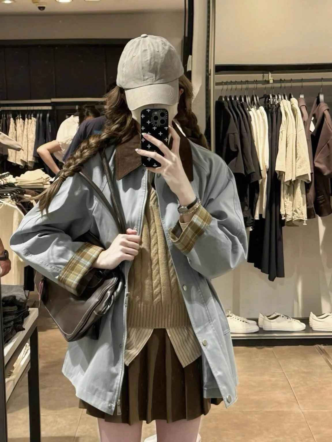 American Style Vintage Short Blue Jacket Women Loose Fit Collar Workwear Style Outerwear Top Commute Style Regular Length
American Style Vintage Short Blue Jacket Women Loose Fit Collar Workwear Style Outerwear Top Commute Style Regular Length