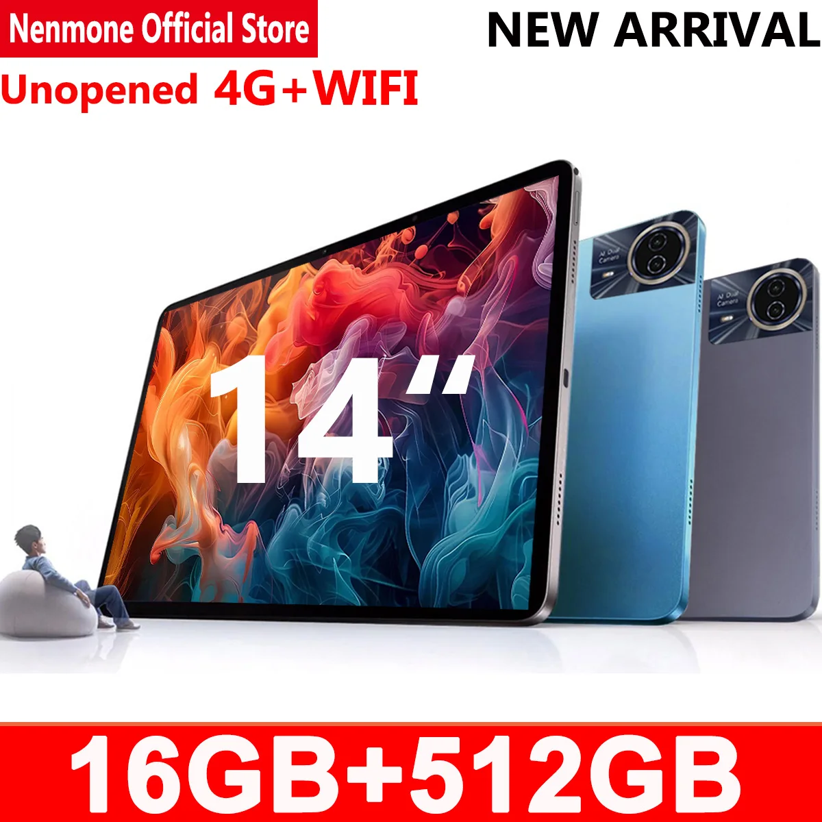 Nenmone Mpad15 14 Inch Tablet Android 14 16GB+512GB 1920*1200 4G Phone Call Tablet 14inch Bluetooth 5G WiFi Pad 12000mAh 32MP
Nenmone Mpad15 14 Inch Tablet Android 14 16GB+512GB 1920*1200 4G Phone Call Tablet 14inch Bluetooth 5G WiFi Pad 12000mAh 32MP