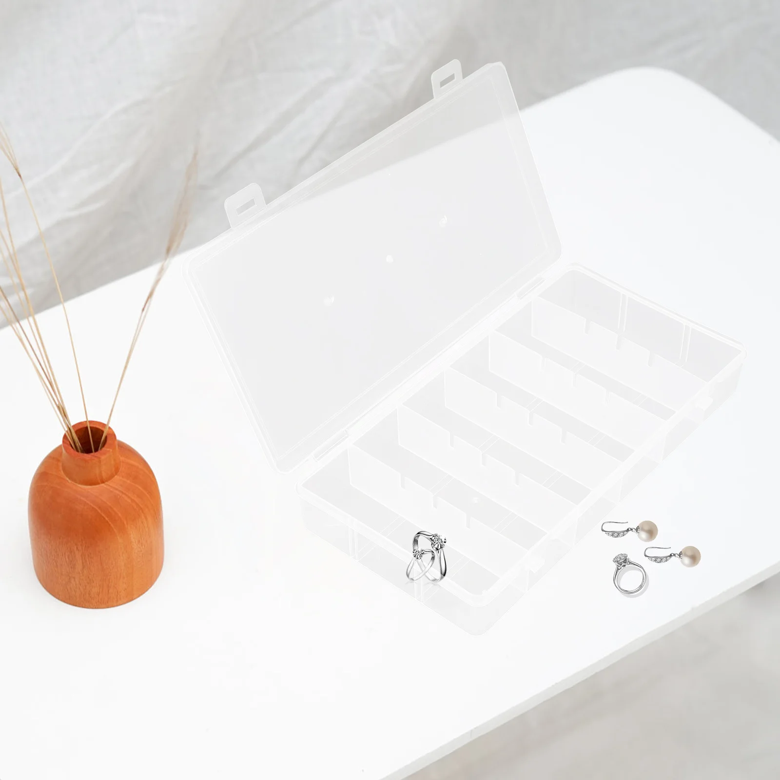 2Pcs Rectangular Transparent Storage Box Small Parts Organizer Multi-Grid Divider Organizer Jewelry Board Game Accessories
2Pcs Rectangular Transparent Storage Box Small Parts Organizer Multi-Grid Divider Organizer Jewelry Board Game Accessories