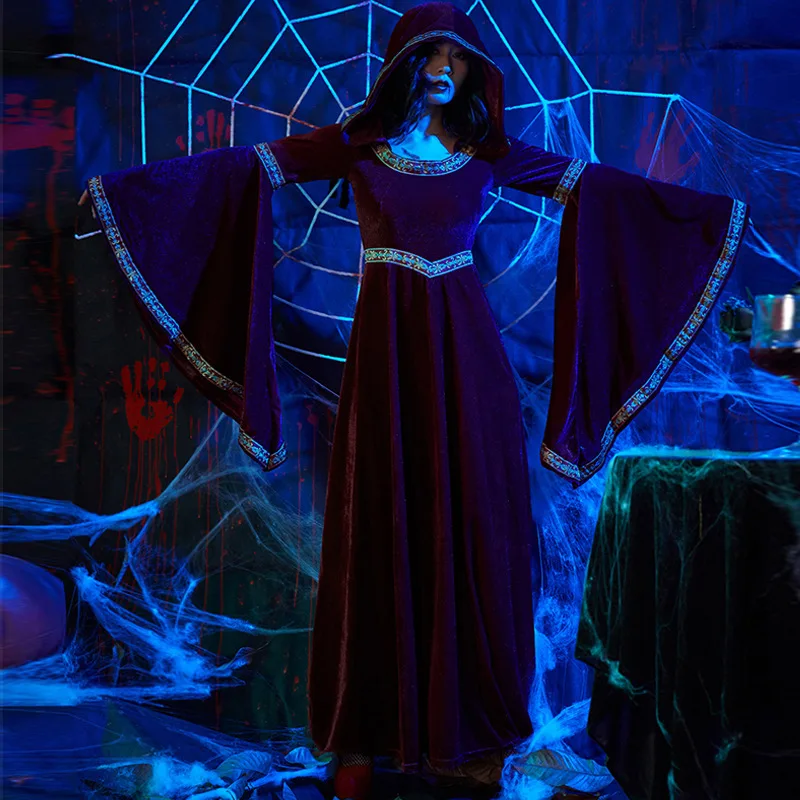 loween Medieval Retro Court Costume Night Club Queen Cosplay Witcrt Outfit Women's Traditional Stage Clothing
loween Medieval Retro Court Costume Night Club Queen Cosplay Witcrt Outfit Women's Traditional Stage Clothing