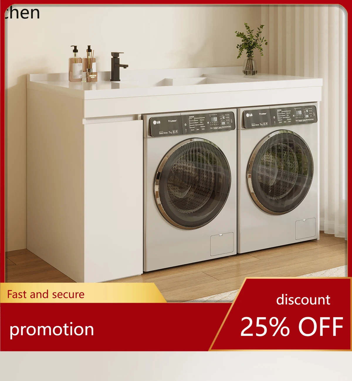 Многофункциональный шкаф-тумба ZML из алюминия для балкона с раковиной и столешницей для прачечной, со встроенной функцией стирки и сушки
Многофункциональный шкаф-тумба ZML из алюминия для балкона с раковиной и столешницей для прачечной, со встроенной функцией стирки и сушки