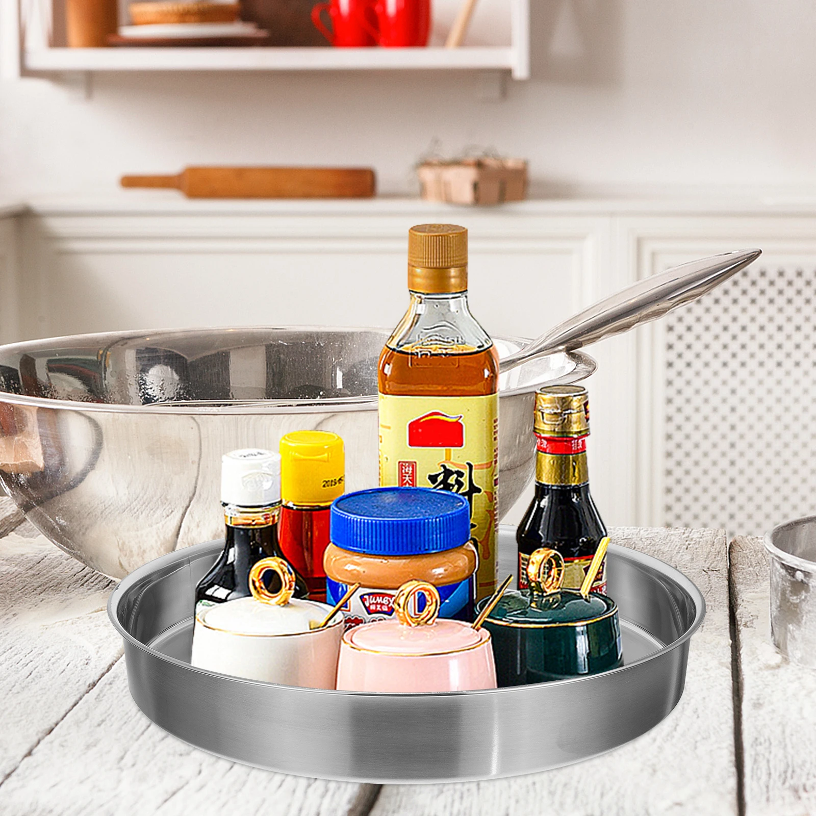 1pc Steel Seasoning Food Storage Trays Rack Rotating Kitchen Storage Shelf For Bottles Cosmetics Food Trays
1pc Steel Seasoning Food Storage Trays Rack Rotating Kitchen Storage Shelf For Bottles Cosmetics Food Trays